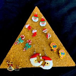 Set of holiday earrings